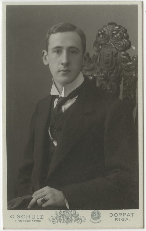 Korporatsioon "Estonia" liige Werner Hasselblatt, portreefoto