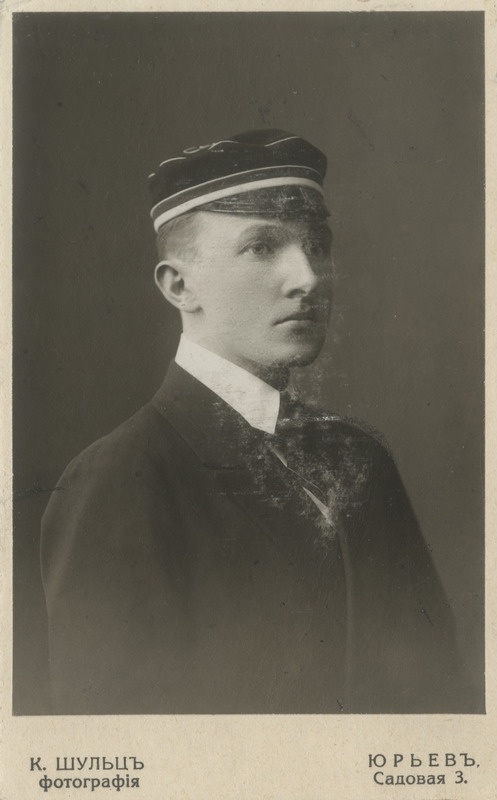 Korporatsioon "Estonia" liige Erich Carlotto Hoffmann, portreefoto
