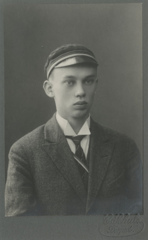 Korporatsioon "Estonia" liige Nikolai Hoeppener, portreefoto