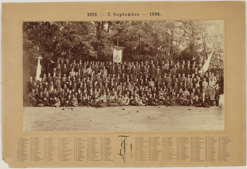 Korporatsioon "Estonia" liikmete ühisfoto korporatsiooni 75. aastapäeval