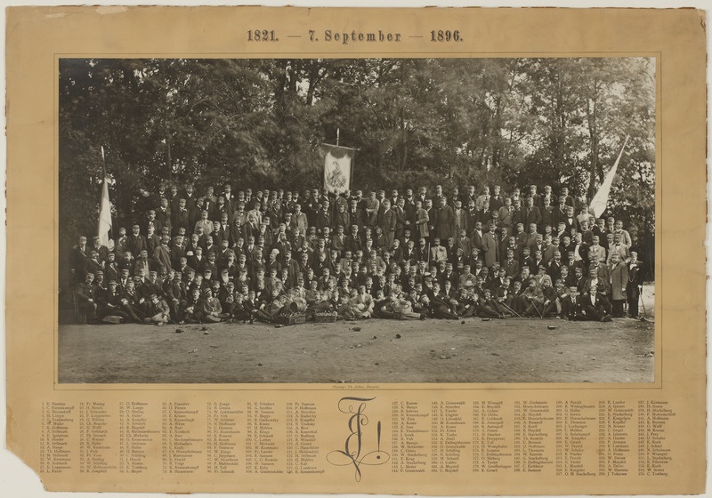 Korporatsioon "Estonia" liikmete ühisfoto korporatsiooni 75. aastapäeval