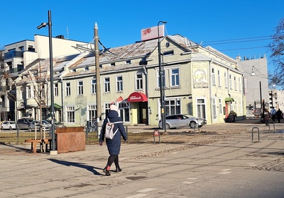 Tallinn. Building Kopli tn. View of the trammicycle rephoto
