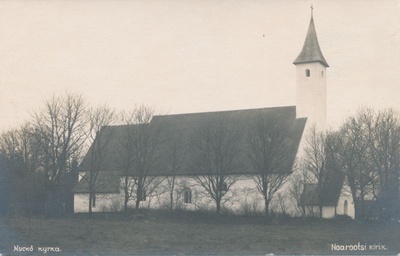 Foto. Noarootsi Püha Katariina kirik. Mustvalge. Foto: J. Grünthal.  duplicate photo