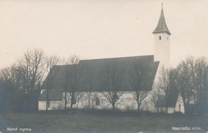 Foto. Noarootsi Püha Katariina kirik. Mustvalge. Foto: J. Grünthal.