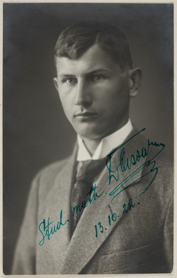 Eesti üliõpilaste seltsi "Veljesto" liige Edgar Oissar, portreefoto  duplicate photo