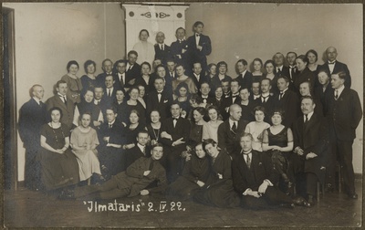 Külalisõhtu Eesti naisüliõpilaste seltsis "Ilmatar", grupifoto  duplicate photo