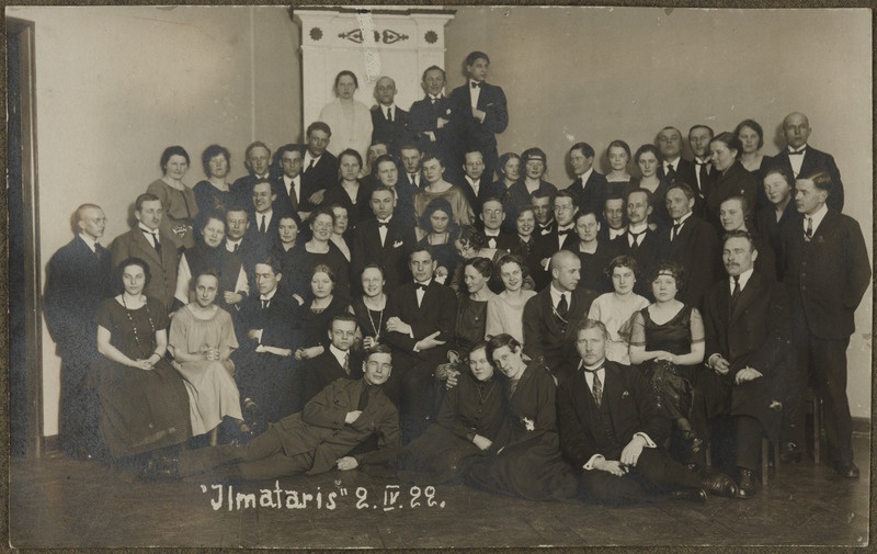 Külalisõhtu Eesti naisüliõpilaste seltsis "Ilmatar", grupifoto