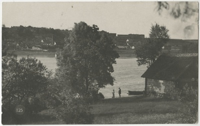 Vaade Viljandi linnale ja järvele. Pöördel tervitused Looritsalt  duplicate photo