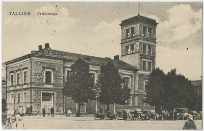 Pritsimaja Tallinnas, postkaart. Gustav Saare tervitused veljestolastele  duplicate photo