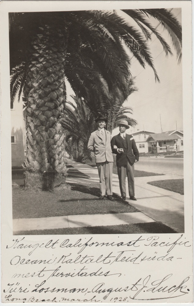 Jüri Lossman ja August J. Luck Kalifornias