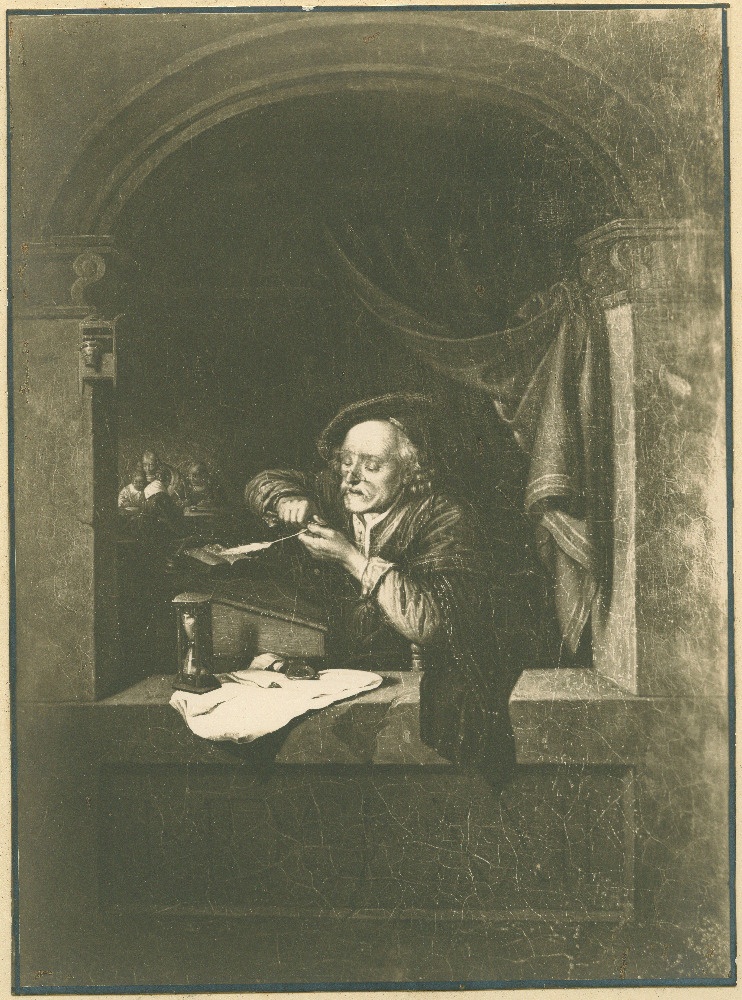 Sulge teritav mees. Repro maalist