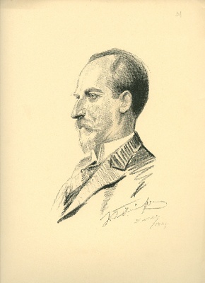 Joonistus Eesti riigivanemast Jaan Tõnissonist.  duplicate photo