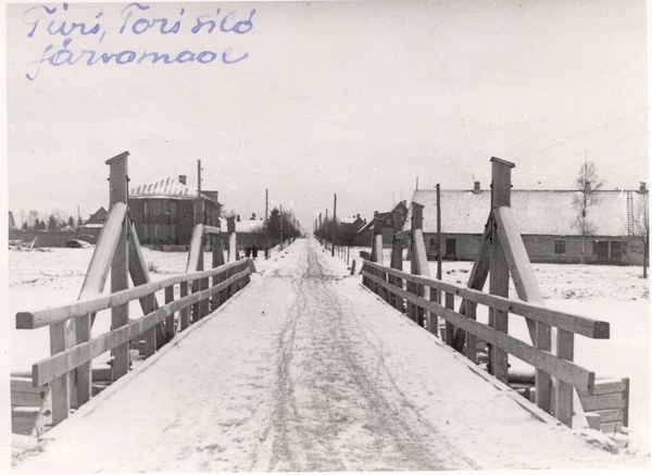 Photo Tori bridge in the city of Türi in Järvamaa ca 1950