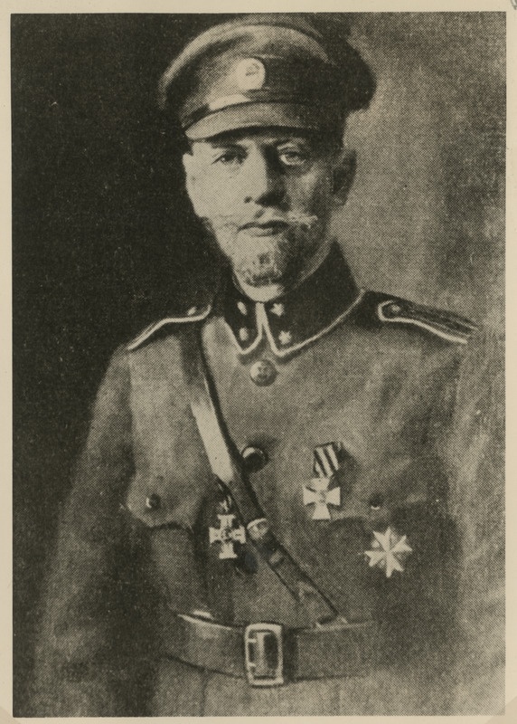 Balti pataljoni ülem Constantin Alexander Clemens von Weiss. Fotokoopia portreemaalist