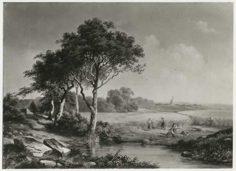 Alexander Georg Schlater "Rukkilõikus". Repro maalist