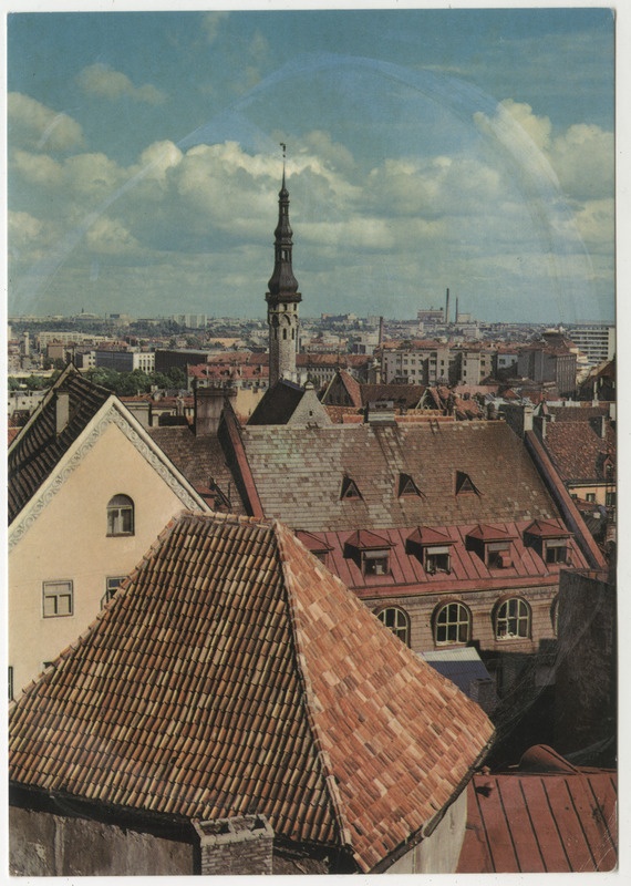 Tallinn. Vaade vanalinna katustele. Fotopostkaart