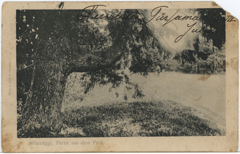 Vaade pargile Sillamäel, fotopostkaart