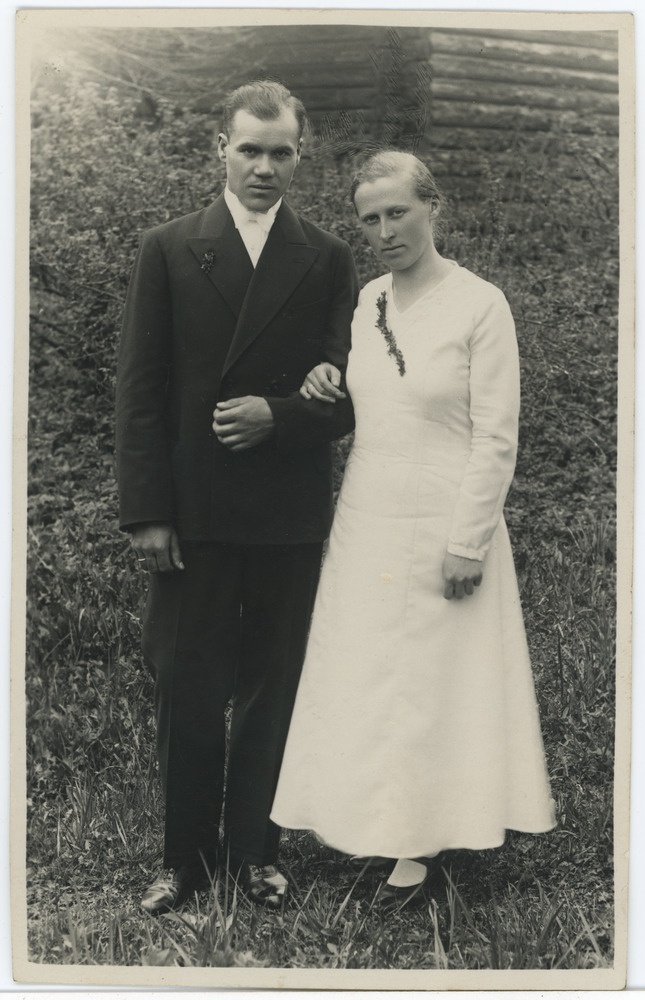 Pruutpaar Adolf ja Frida Milius