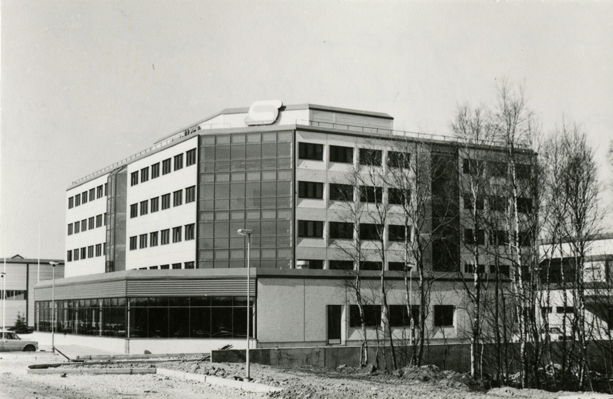 Salvo tehasehoone, vaade spordijalatsite tsehhile. Arhitektid E. Mikkola, R. Koppel, Mart Kalling