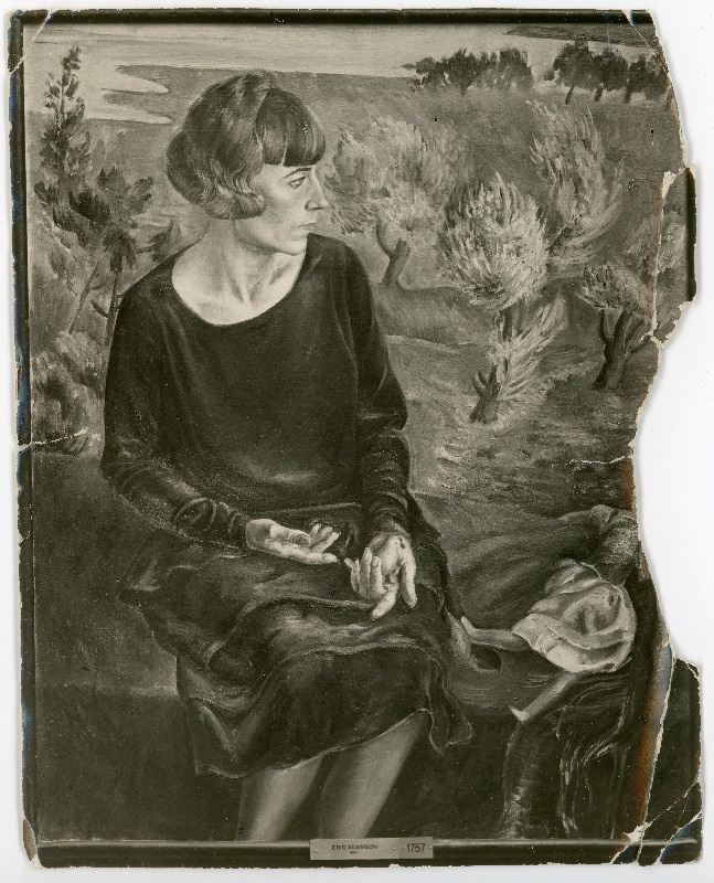 Adamson-Ericu Helsingi Ateneumi kogudesse kuuluv maal Emilie Varesest "Proua Siuts Barbaruse portree" 1928.
