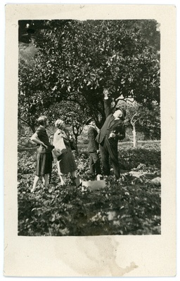 Johannes ja Emilie Vares, Johannes ? ja Aurora Semper Korsikal aias  duplicate photo