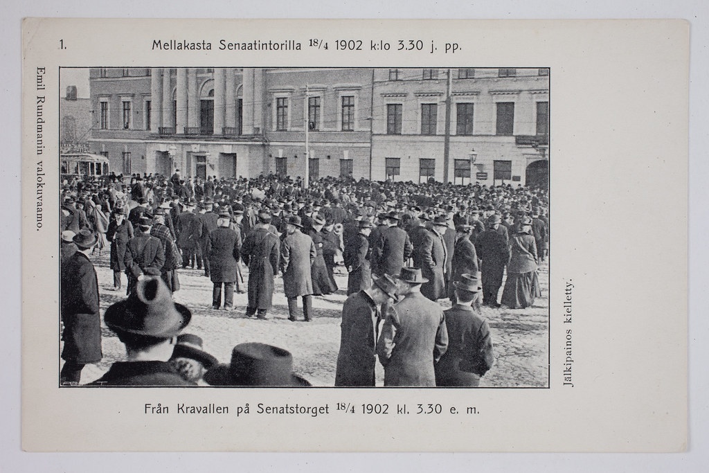 Helsinki Senate Square, 3.30 pm, April 18, 1902