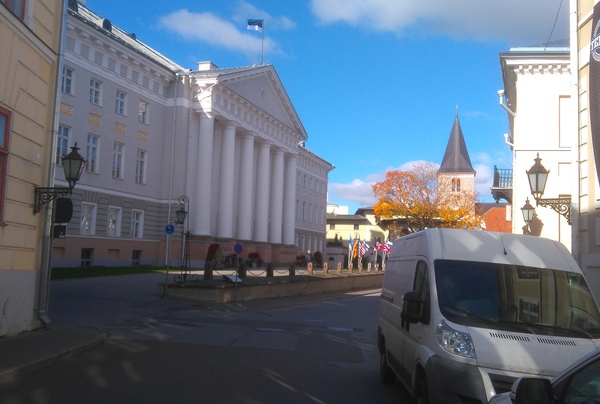 Tartu ülikool. Louis Höflingeri litograafia 1860. rephoto