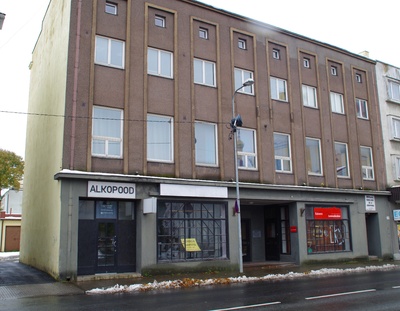 Rakvere Ühispank, vaade hoonele. Arhitekt August Volberg rephoto