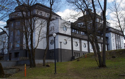 Construction of Rakvere folk house (now theatre house). Arh. Johann Ostrat rephoto