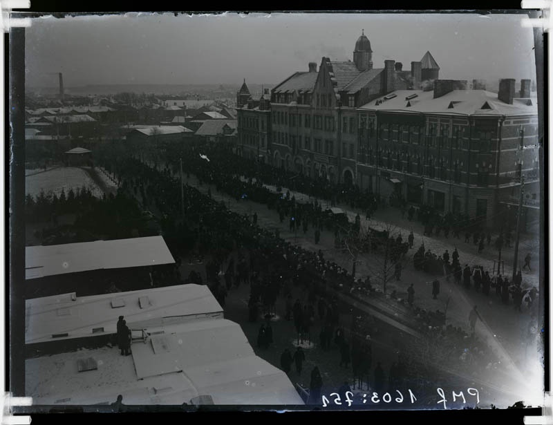 klaasnegatiiv, vaade linnale 20.saj. alguses