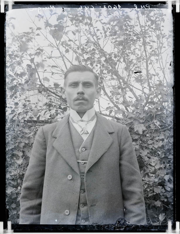 klaasnegatiiv, Nurga talu noormees, Vissuvere 1912.a.
