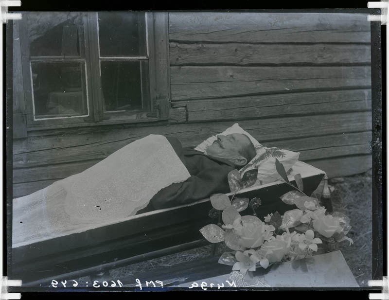 klaasnegatiiv, matused Vissuveres, Jüri talu Hans Treier 1920-1930-ndad a.