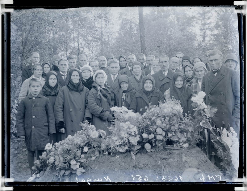 klaasnegatiiv, Jaan Niglase matused , Lõõla Simuni talu 1920-30-ndad a.