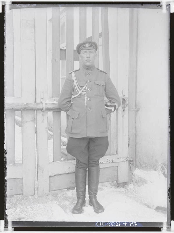 klaasnegatiiv, sõjaväelane 1920-ndad a.