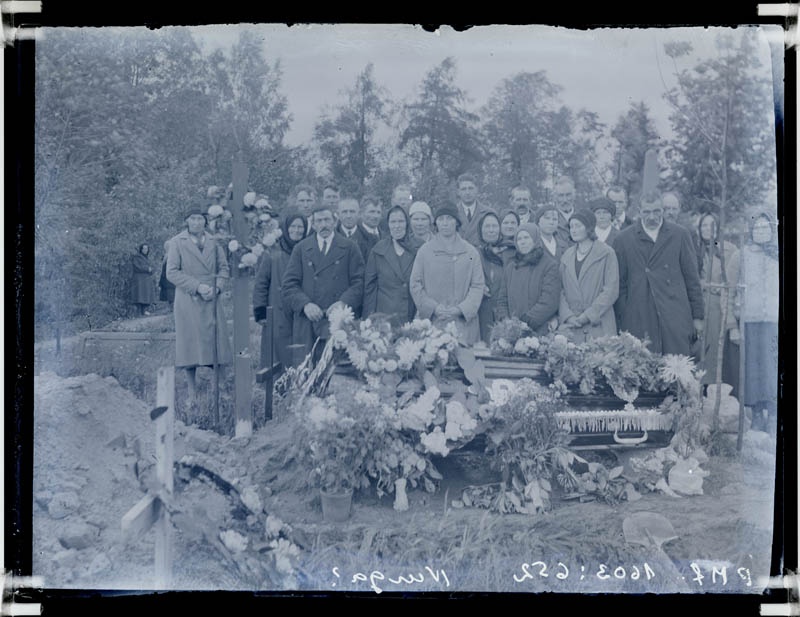 klaasnegatiiv, matused, Lõõla 1920-30-ndad a.