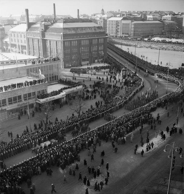 Marsalkka Mannerheim's funeral in Finland