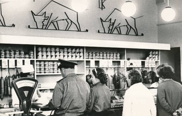 Tartu Lihakombinaadi esinduskauplus "Taliko" (Kingissepa 3, Küütri 3). Tartu, 1968.