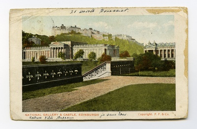 Vaade Edinburgh'i lossile ja Rahvusgaleriile  duplicate photo