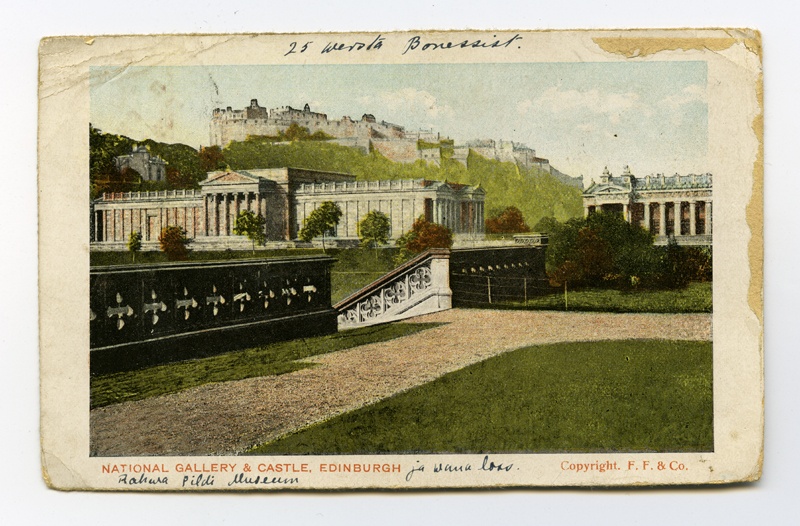 Vaade Edinburgh'i lossile ja Rahvusgaleriile