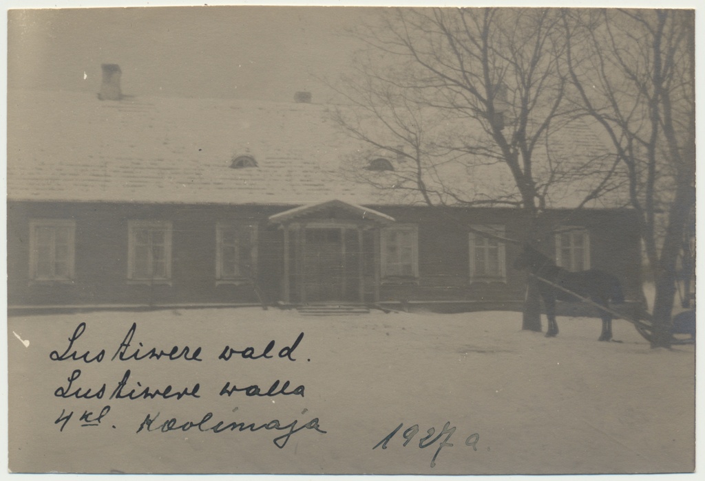 foto Põltsamaa khk Lustivere algkool, maja 1927