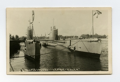Allveelaevad "Lembit" ja "Kalev" Pärnu sadamas 1937.a.  duplicate photo