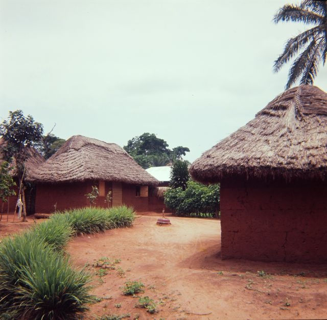 The village's gardening circle and quiet houses; overview