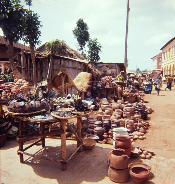 Ritual items sold at the Grand Marché Tower; overview