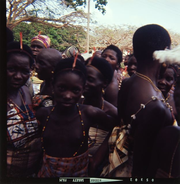 Initiated girls in Ouidah; situation picture