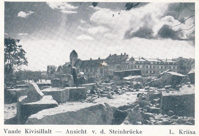 Tartu linnavaade. Vaade Kivisillalt. 1944.a.  duplicate photo