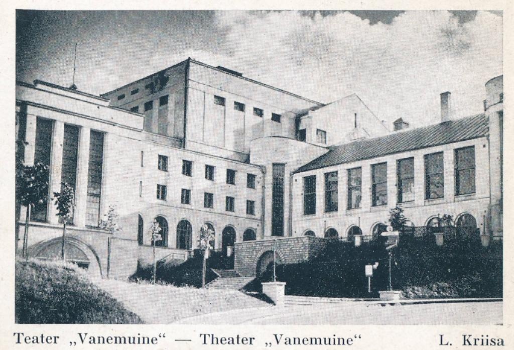 Tartu linnavaade. Teater Vanemuine. 1941.a.
