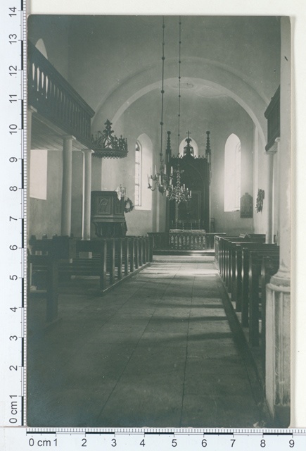 Inside view of the Blackjala Church 1909