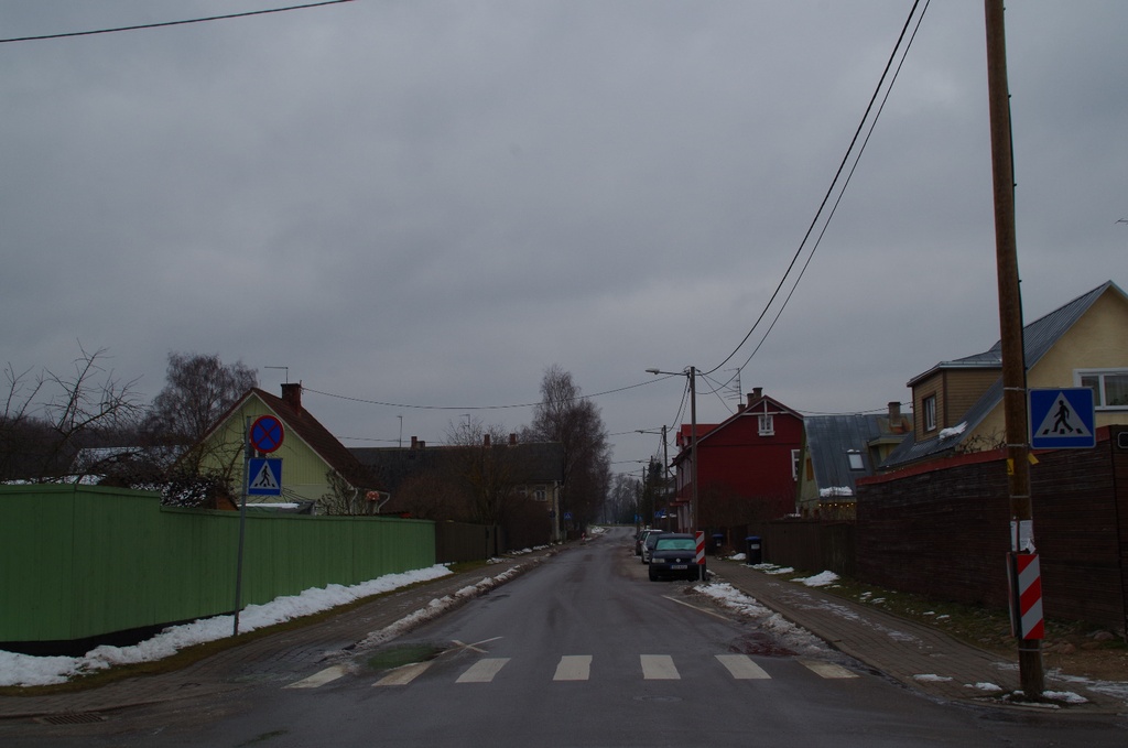 View of the street of Tartu, Melon from Herne (to the river). rephoto