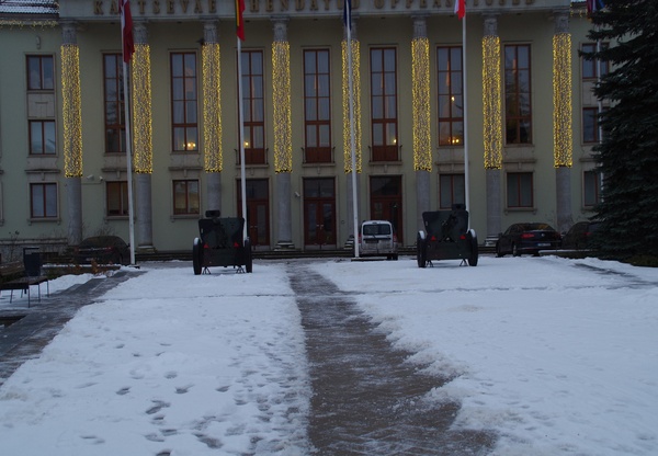 Tartu linnavaade. Hobu-postijaama hoone. rephoto