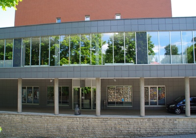 Tartu. Vanemuise Theatre building Garden (Vanemuise) t. rephoto